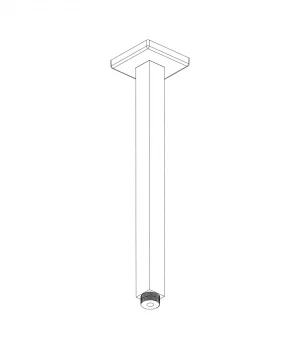Ceiling shower arm 22x22 mm // L. 300 mm, Techno collection by Aquaelite