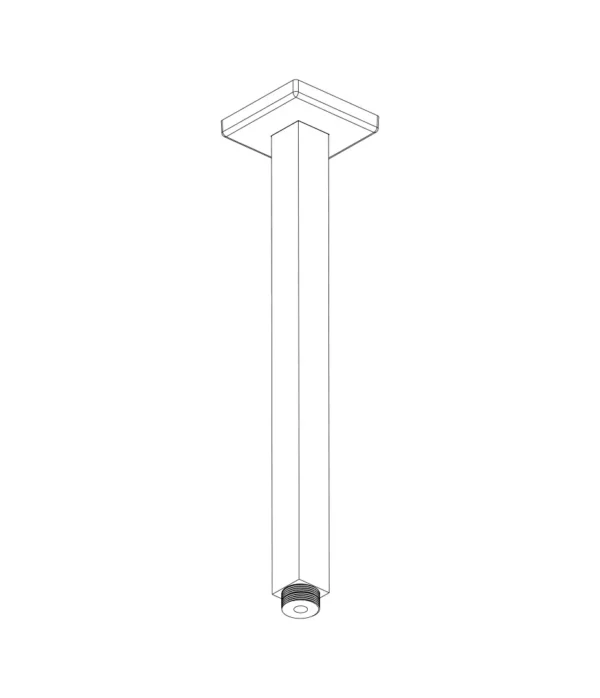 Braccio doccia da soffitto 22x22 mm // L. 300 mm, serie Techno by Aquaelite