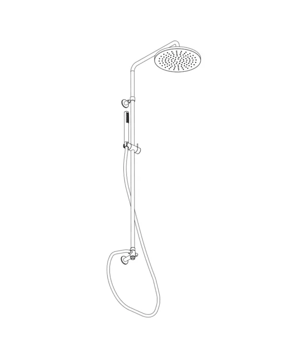 Colonna doccia ø 18 mm con presa acqua esterna e deviatore by Aquaelite