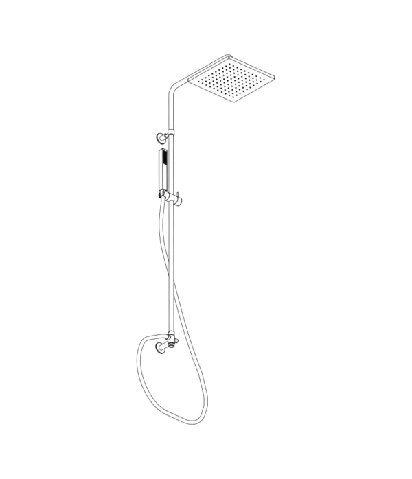 Colonna doccia ø 18 mm con presa acqua esterna e deviatore by Aquaelite