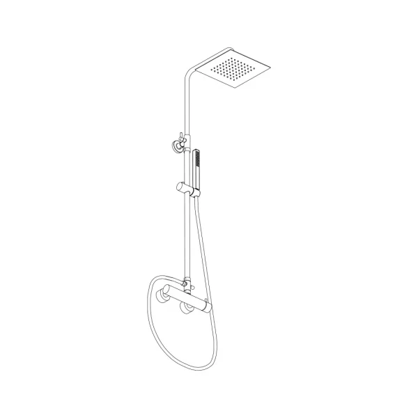 Shower column with mixer by Aquaelite