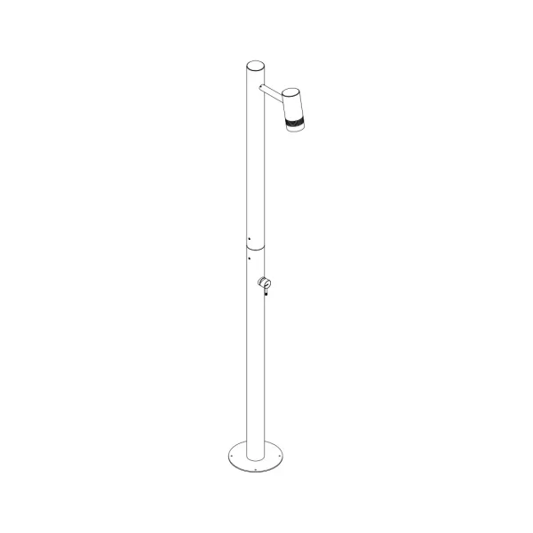 Freestanding shower column, stainless steel 316l by Aquaelite