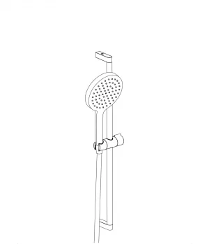 Rail kit ø 18 with adjustable shower holder L. 600 mm by Aquaelite