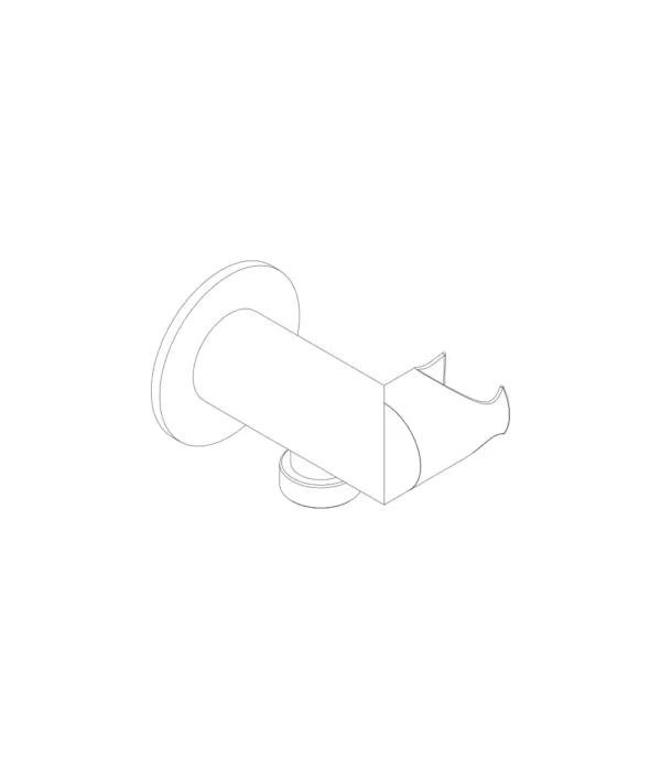 Wall elbow with adjustable shower holder by Aquaelite