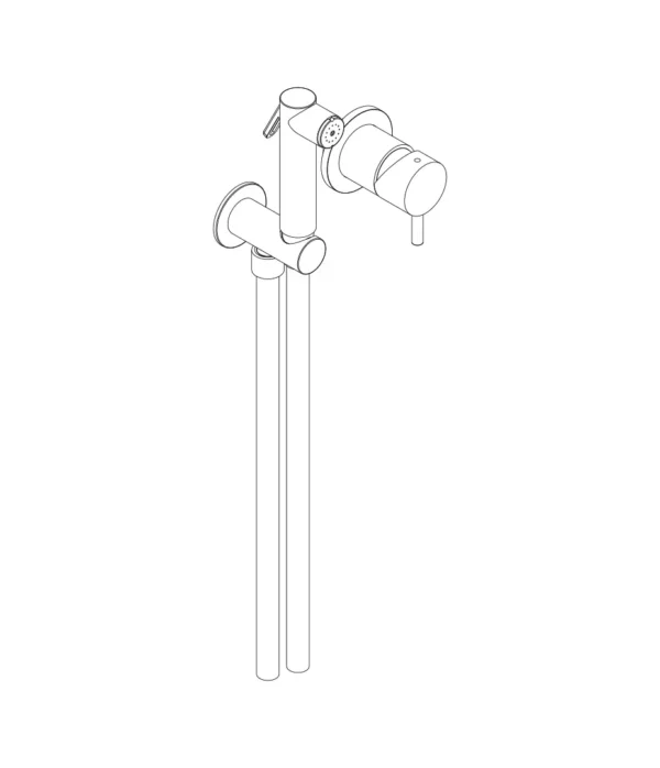 Set doccia con miscelatore incasso con doccetta idroscopino / bidet by Aquaelite