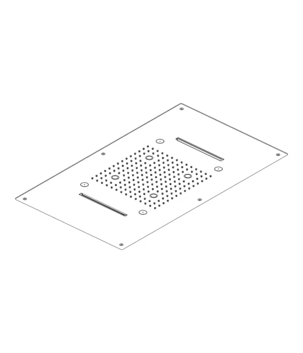 False ceiling shower head 700x400 mm, Rock collection by Aquaelite