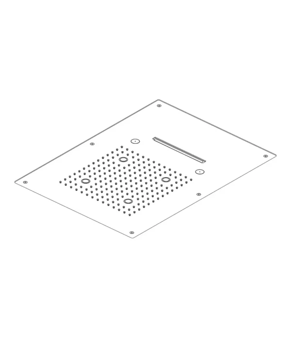 False ceiling shower head 550x400 mm, Rock collection by Aquaelite