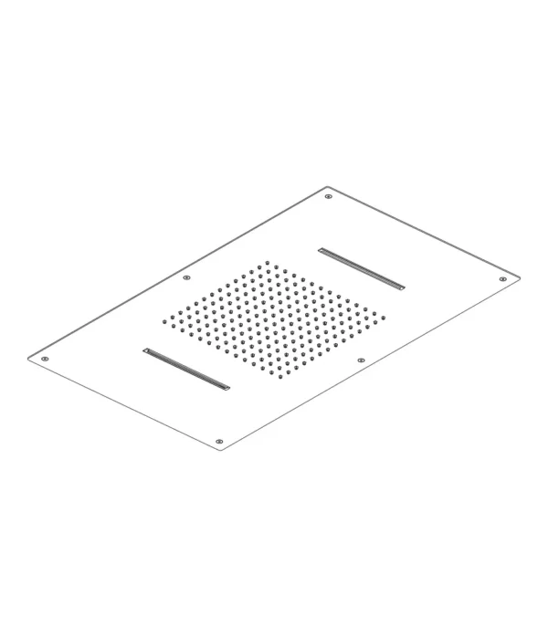 Soffione a incasso a controsoffitto 700x400 mm, serie Rock, by Aquaelite