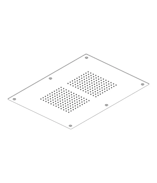 False ceiling shower head 490x350 mm, Rock collection by Aquaelite
