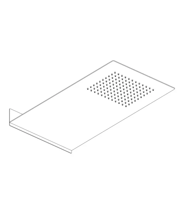 Wall mounted shower head 480x250 mm // h. 2 mm, Minimal collection by Aquaelite