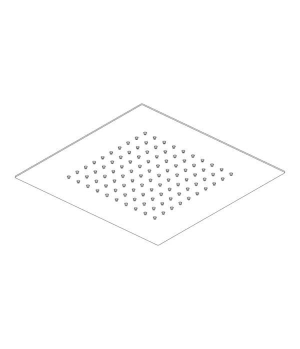 Soffione a pioggia 300x300 mm // h. 2 mm, serie Techno by Aquaelite