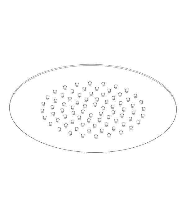 Soffione a pioggia ø 250 mm // h. 2 mm, metal inox 316L, by Aquaelite