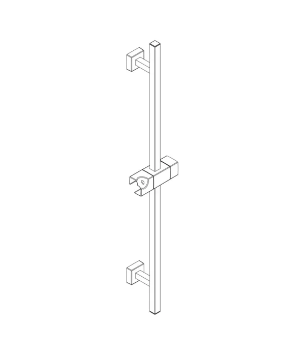 Asta doccia con cursore orientabile L. 600 mm by Aquaelite