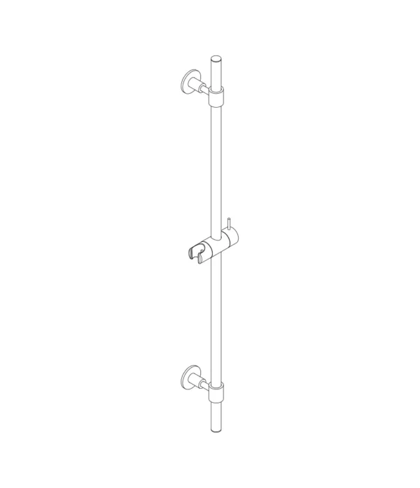 Asta doccia ø 18 mm cursore orientabile L. 800 mm by Aquaelite