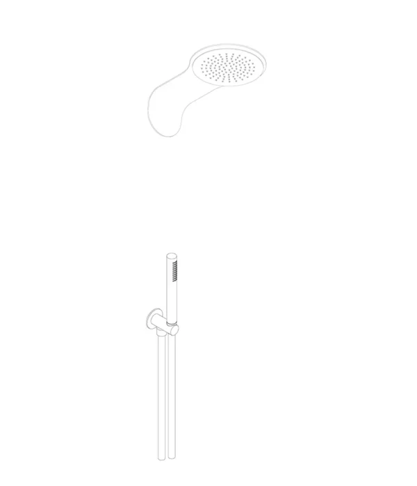Kit soffione 300x300 mm acciaio inox Braccio doccia 350 mm Set doccia quadro con doccia in ottone by Aquaelite