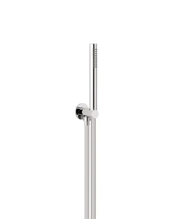 Set doccia con presa acqua e supporto per doccetta tonda ottone by Aquaelite