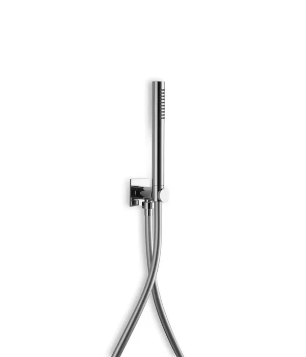 Shower set with wall elbow and shower holder for round brass handshower - Image 2