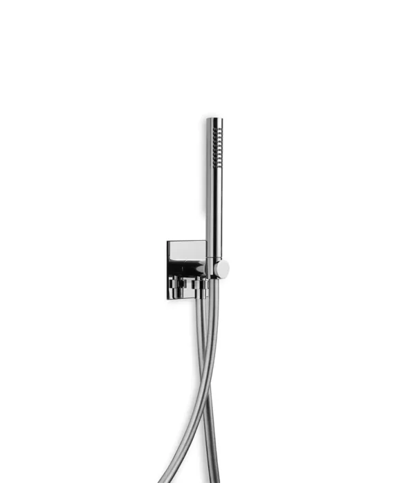 Shower set with wall elbow and shower holder for round brass handshower, SPA home Aquaelite