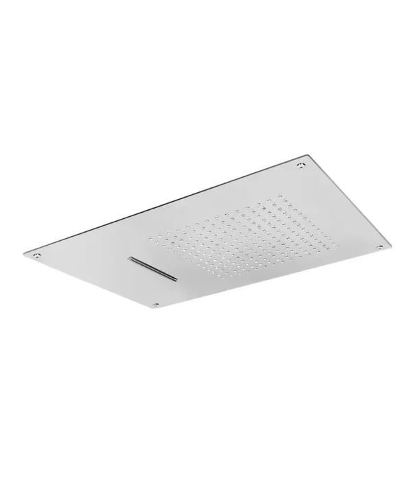 Soffione a incasso a controsoffitto 550x400 mm, serie Rock by Aquaelite