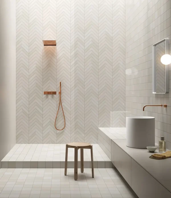 Set doccia con presa acqua e supporto per doccetta quadrata ottone - immagine 7