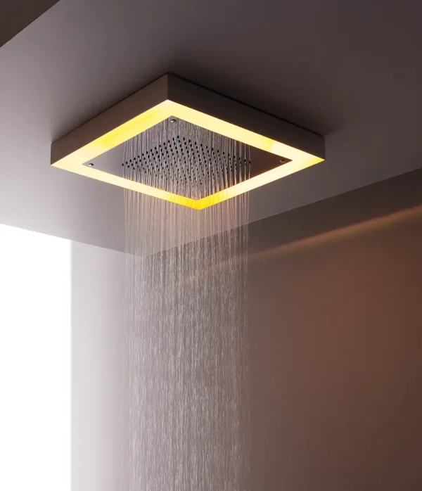 False ceiling shower head 520x520 mm, Modula collection by Aquaelite