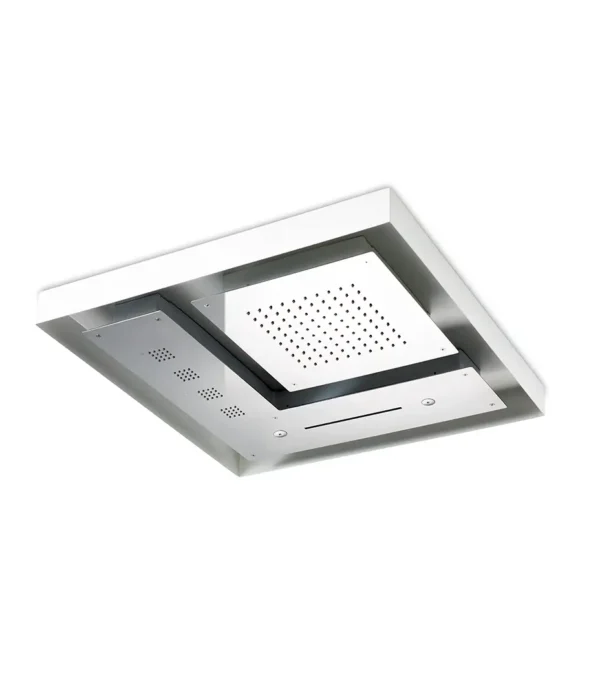 False ceiling shower head 620x620 mm, Modula collection by Aquaelite