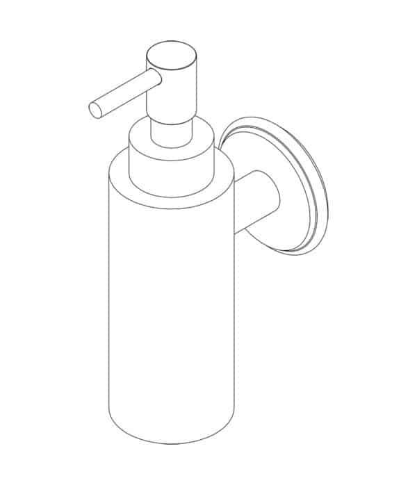 INstile dispenser sapone da parete ottone