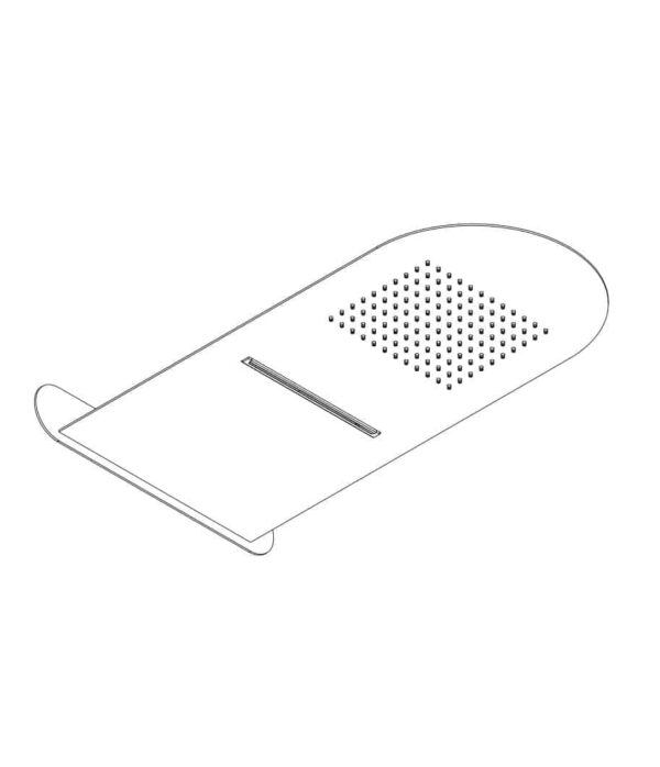 Wall mount shower head 480x250 mm // h. 2 mm