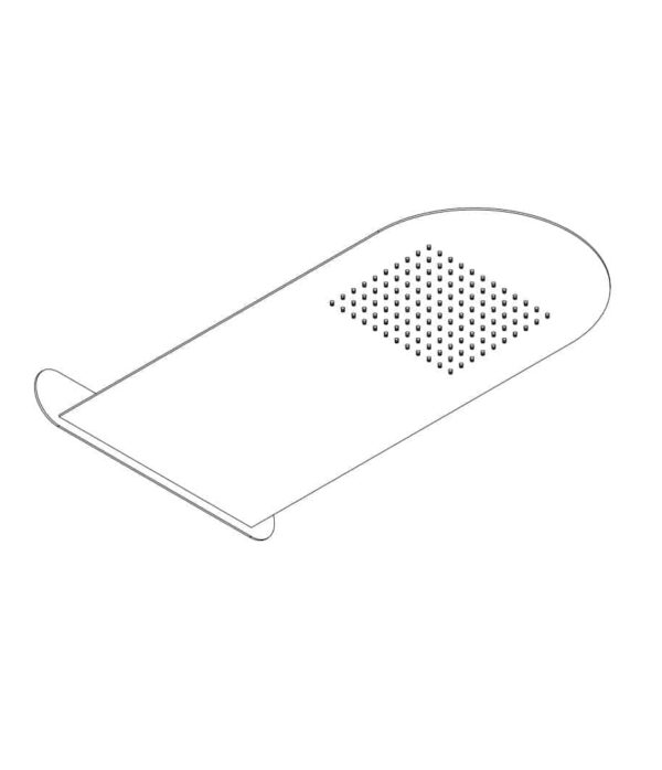 Wall mount shower head 480x250 mm // h. 2 mm