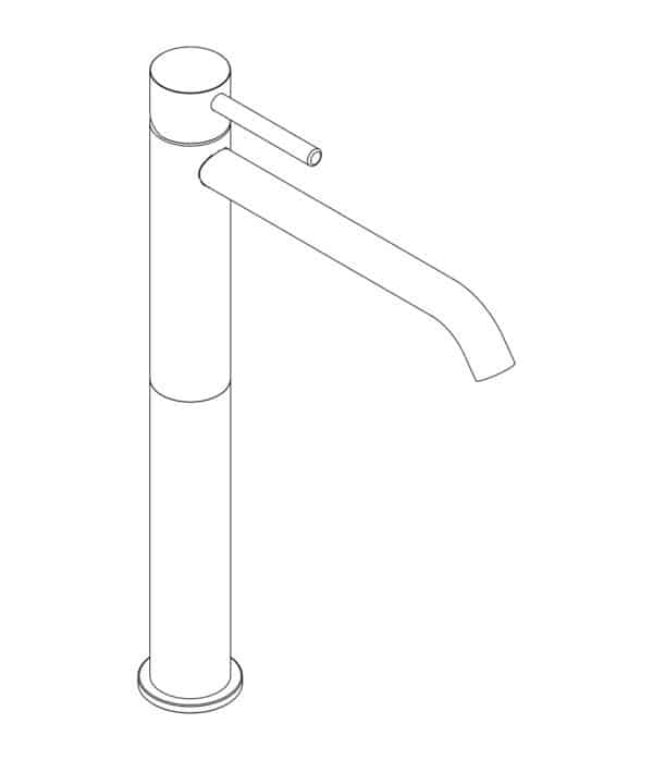 Basin mixer high Ø 34 mm