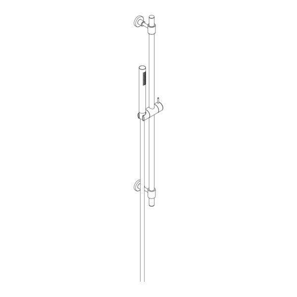 Kit saliscendi ø 18 mm, l. 800 mm con cursore orientabile