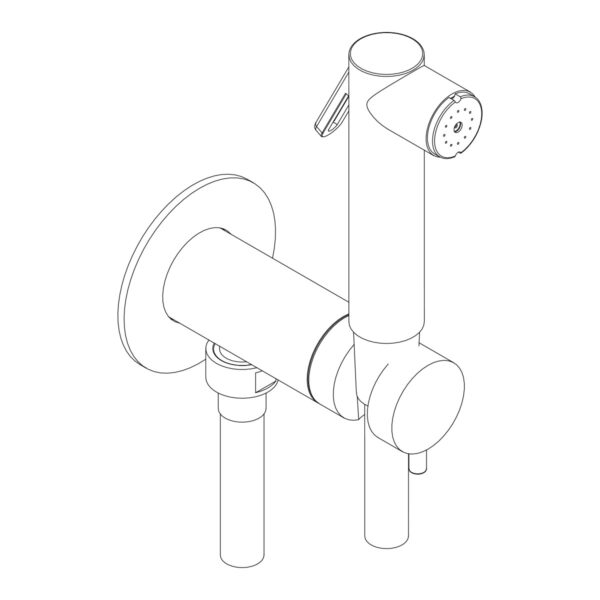 Bidet shower set hydrobrush / bidet shower with progressive mixer