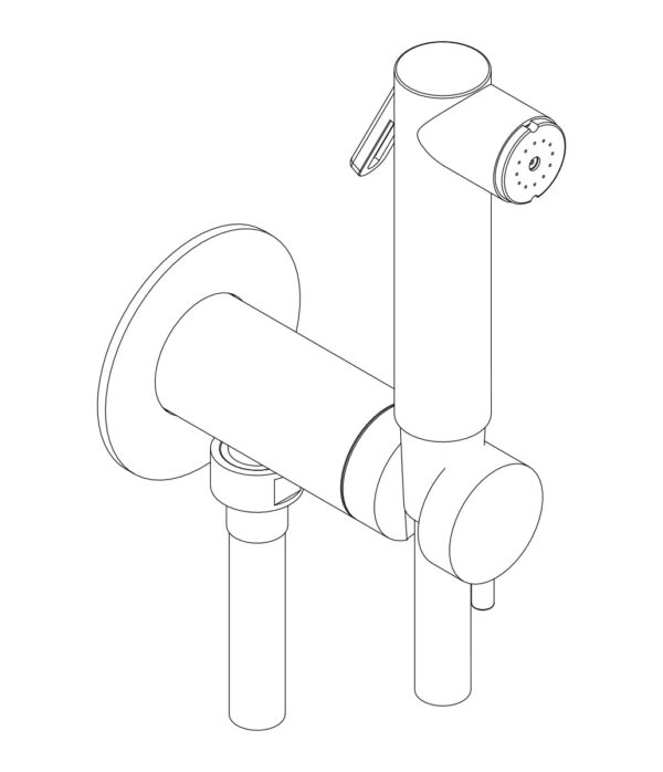 Bidet shower set hydrobrush / bidet shower with progressive mixer