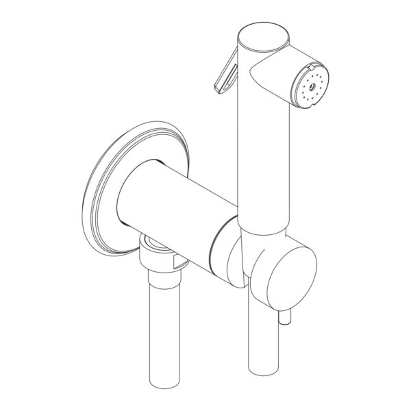 Bidet shower set hydrobrush / bidet shower with progressive mixer