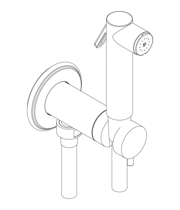 Bidet shower set hydrobrush / bidet shower with progressive mixer