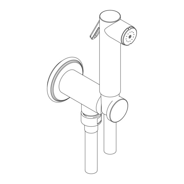 Bidet shower set hydrobrush / bidet shower with wall elbow and bracket