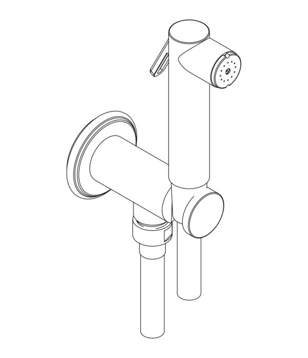 Bidet shower set hydrobrush / bidet shower with wall elbow and bracket