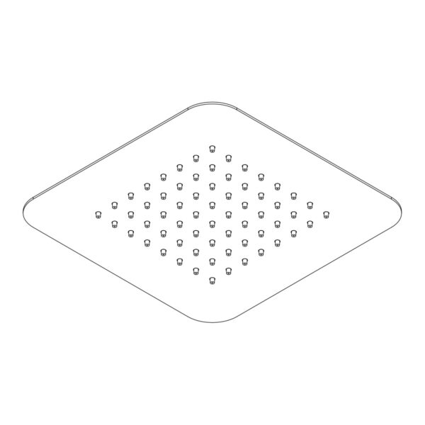 Shower head 250x250 mm, h. 2 mm